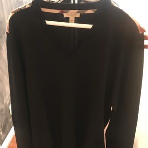 Black Burberry Long Sleeve Sweater